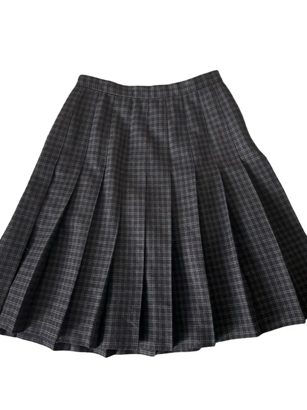 Vintage 90s J.Crew Wool Plaid Pleated Skirt 10 Old Money Equestrian Oarsman RARE